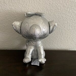 Pokemon Grookey 25th Anniversary Celebration 8" Silver Metallic Plush Doll